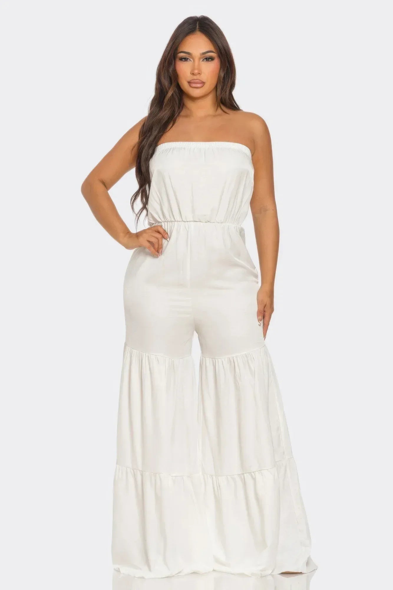 Jumpsuit Ruffle Hem | Mixtshop LLC Main image