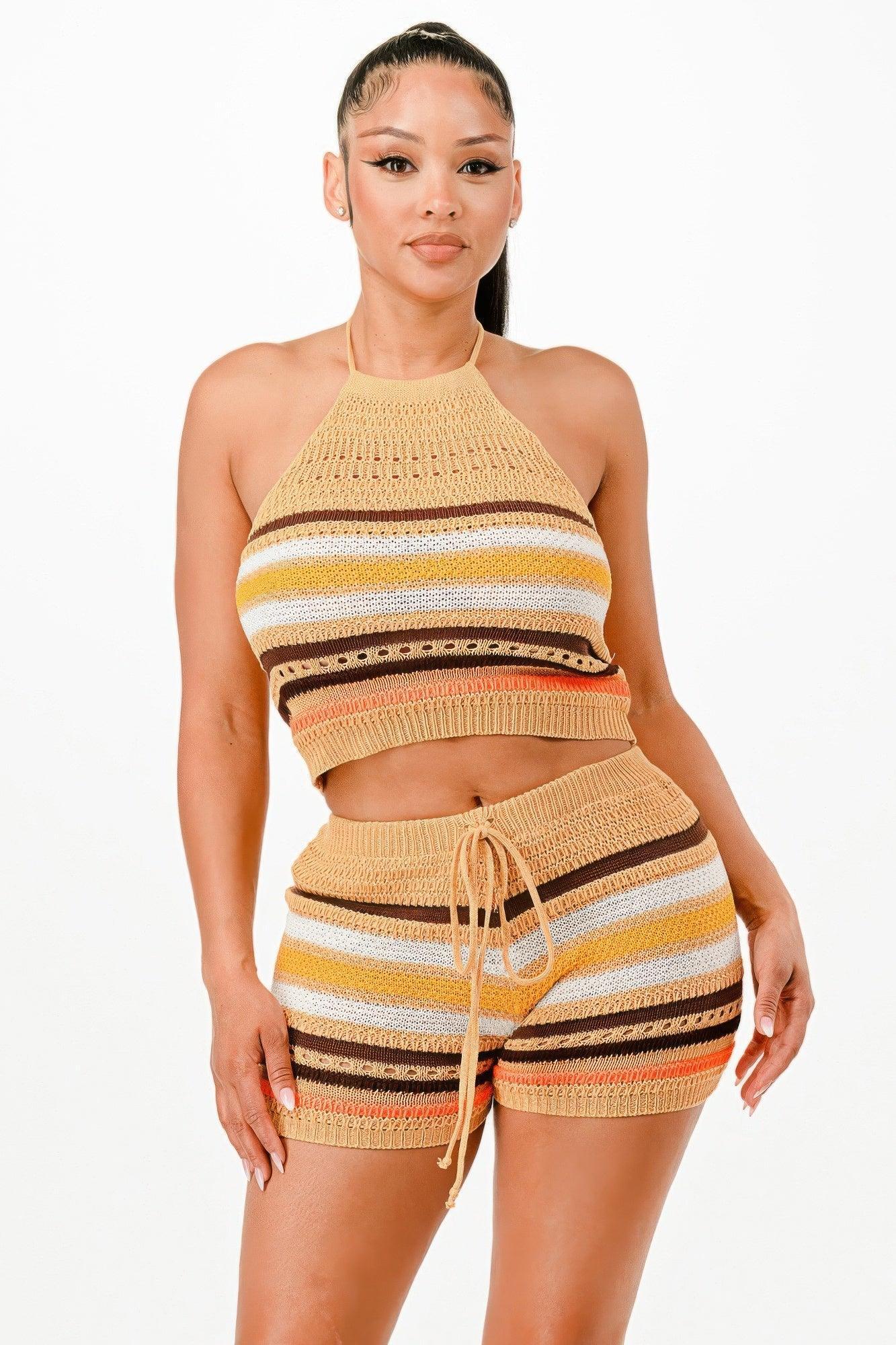 Crochet Short Set | Mixtshop LLC Main image