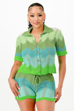 Knit Cardigan Short Set | Mixtshop LLC