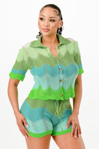 Knit Cardigan Short Set | Mixtshop LLC