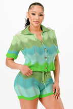 Knit Cardigan Short Set | Mixtshop LLC