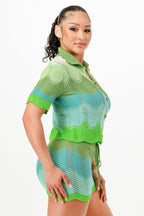Knit Cardigan Short Set | Mixtshop LLC