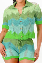 Knit Cardigan Short Set | Mixtshop LLC