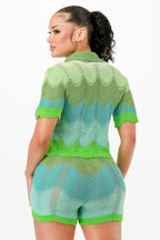 Knit Cardigan Short Set | Mixtshop LLC