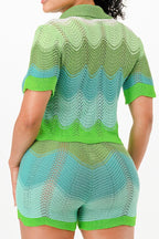 Knit Cardigan Short Set | Mixtshop LLC