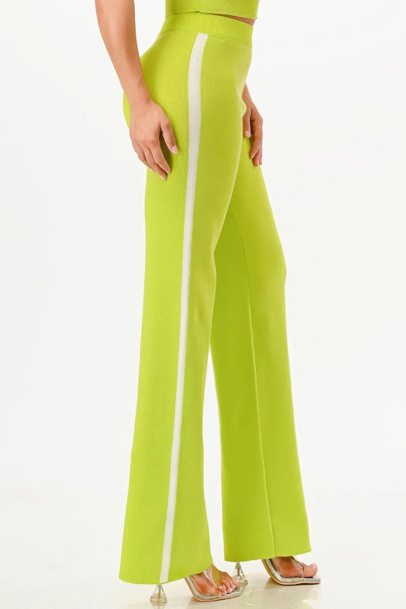Cropped Polo Sweater Shirt And Pants Set | Mixtshop LLC