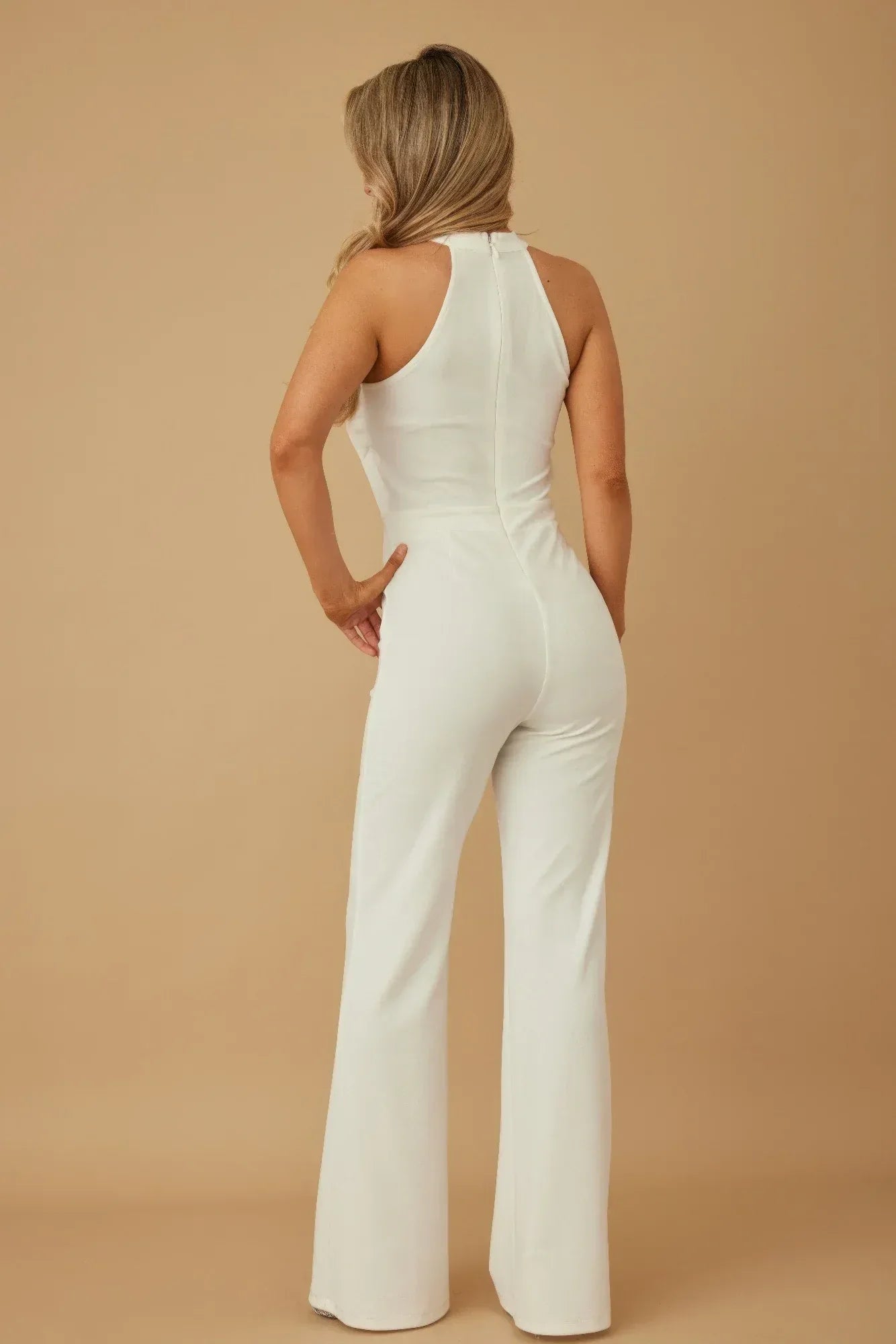Halter Style Jumpsuit With Drag Chain | Mixtshop LLC