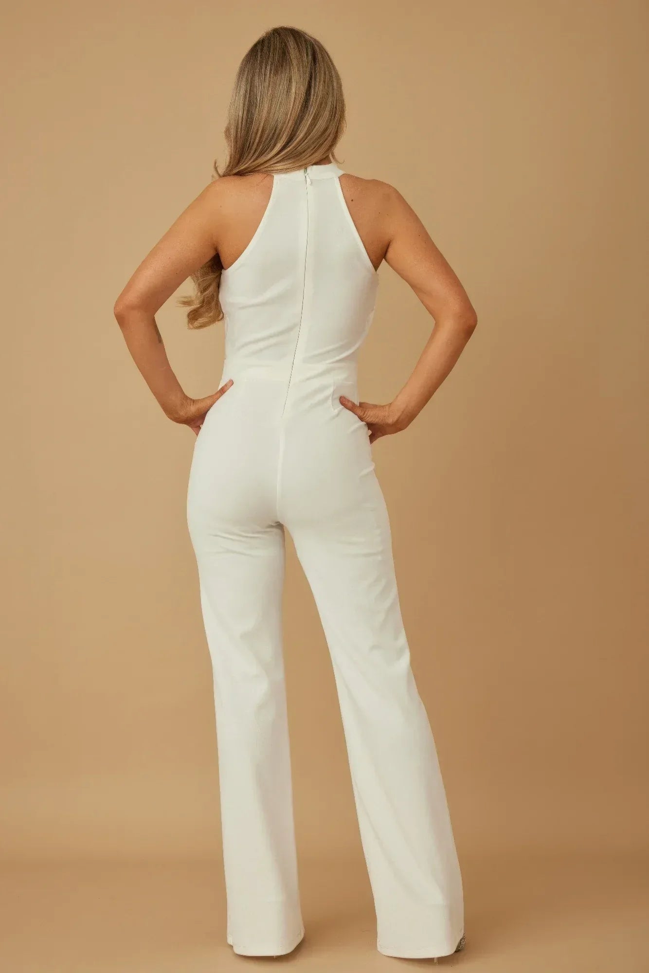 Halter Style Jumpsuit With Drag Chain | Mixtshop LLC