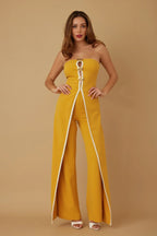 Double Flap Layer Strapless Jumpsuit | Mixtshop LLC