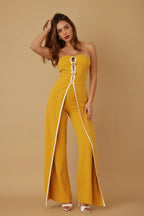 Double Flap Layer Strapless Jumpsuit | Mixtshop LLC