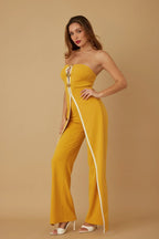 Double Flap Layer Strapless Jumpsuit | Mixtshop LLC