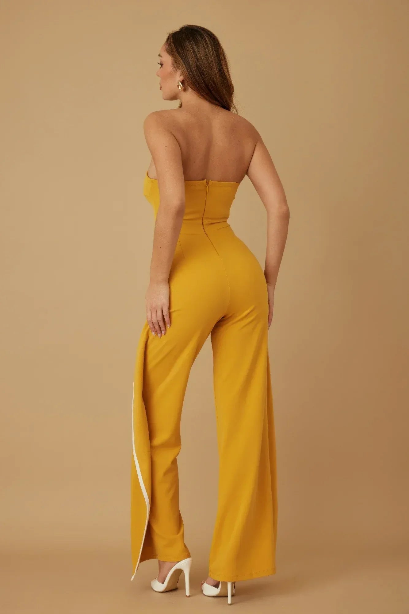 Double Flap Layer Strapless Jumpsuit | Mixtshop LLC