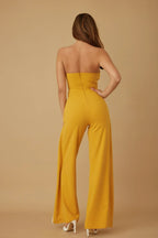 Double Flap Layer Strapless Jumpsuit | Mixtshop LLC