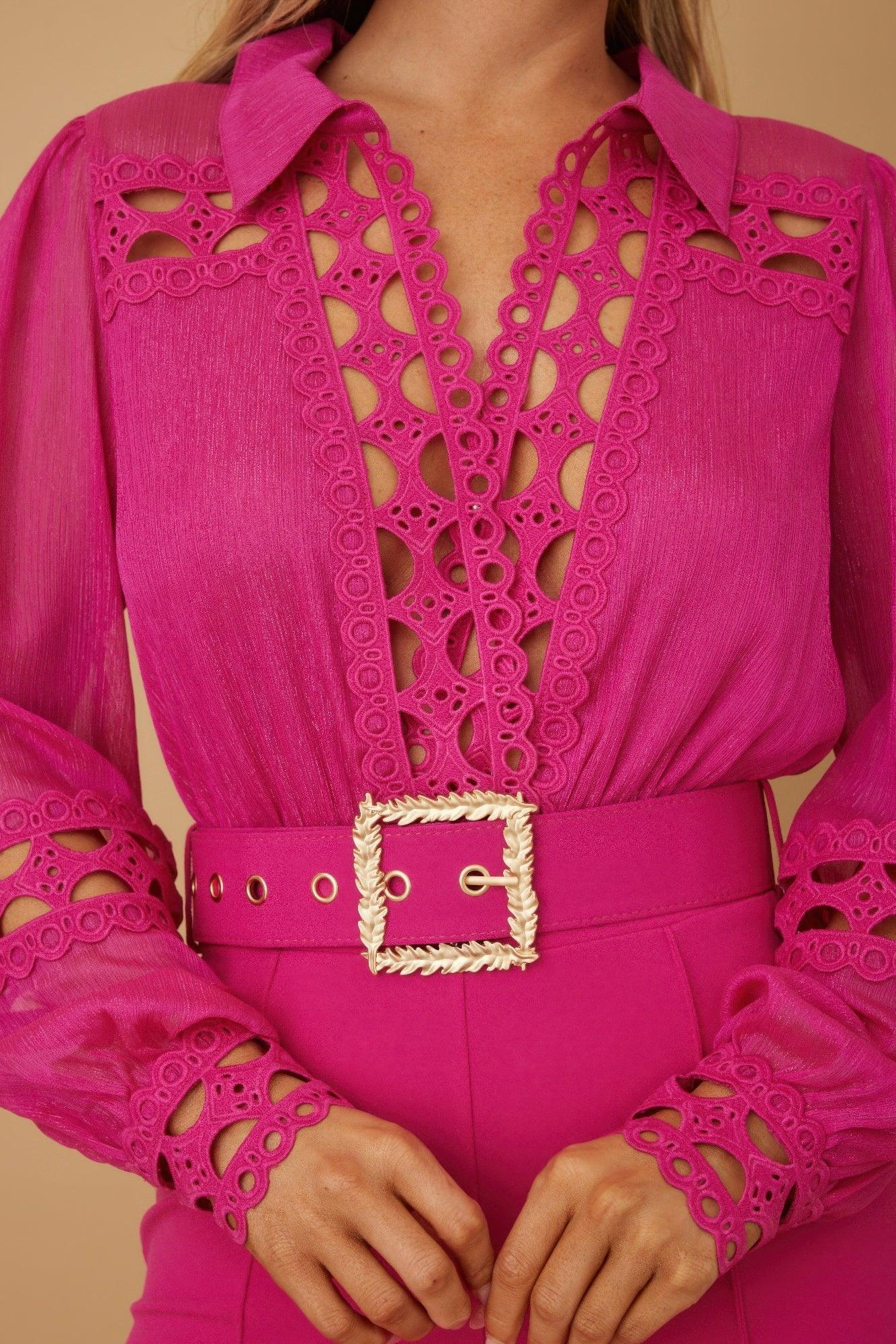 Crochet Detailed Woven Top Fashon Jumpsuit | Mixtshop LLC