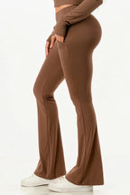 Butter Soft Crop Hoodie And Flare Pants Set | Mixtshop LLC