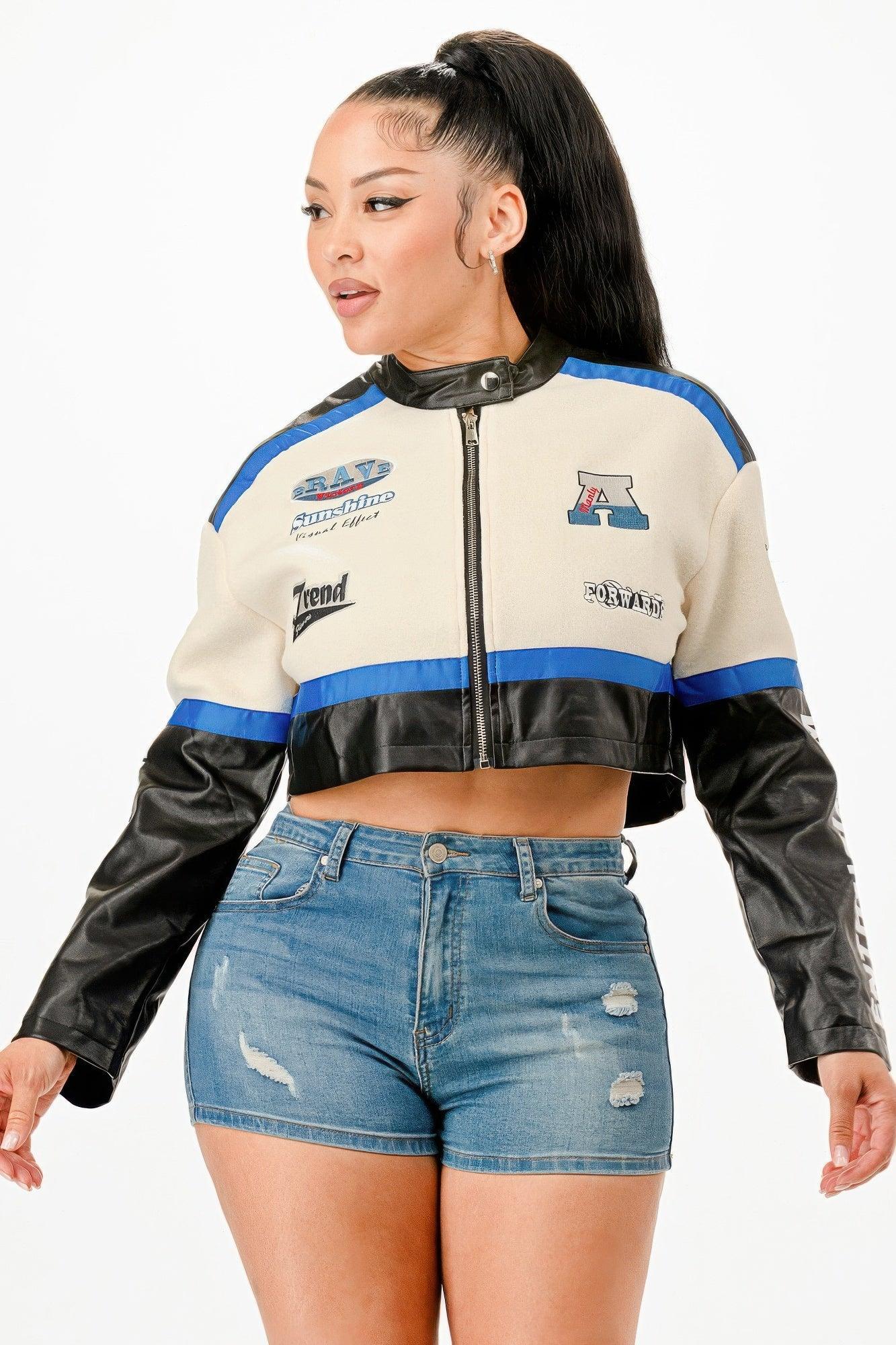 Colorblock Crop Jacket | Mixtshop LLC