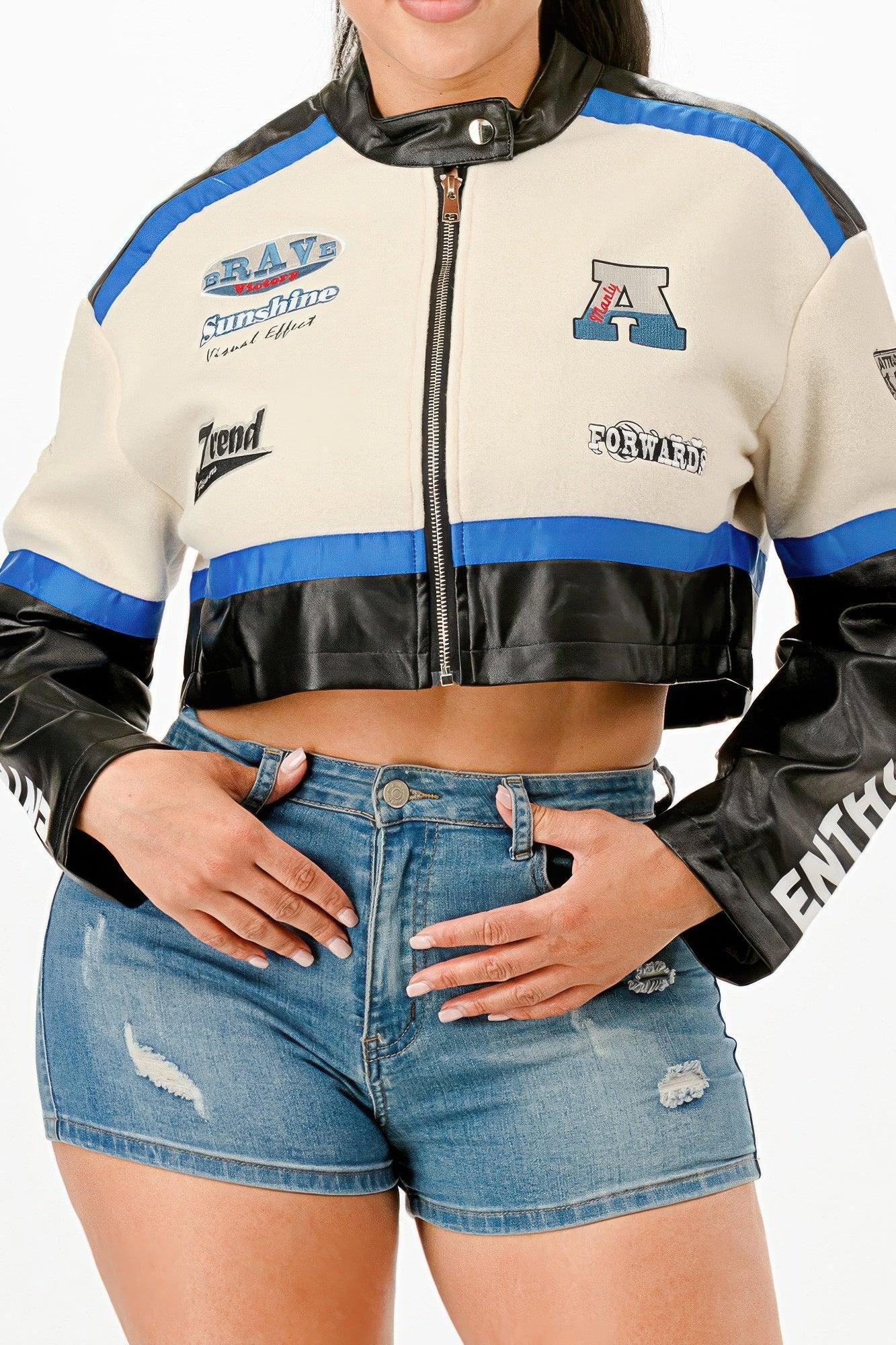 Colorblock Crop Jacket | Mixtshop LLC