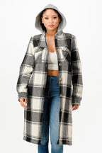 Hooded Plaid Coat | Mixtshop LLC