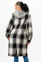 Hooded Plaid Coat | Mixtshop LLC