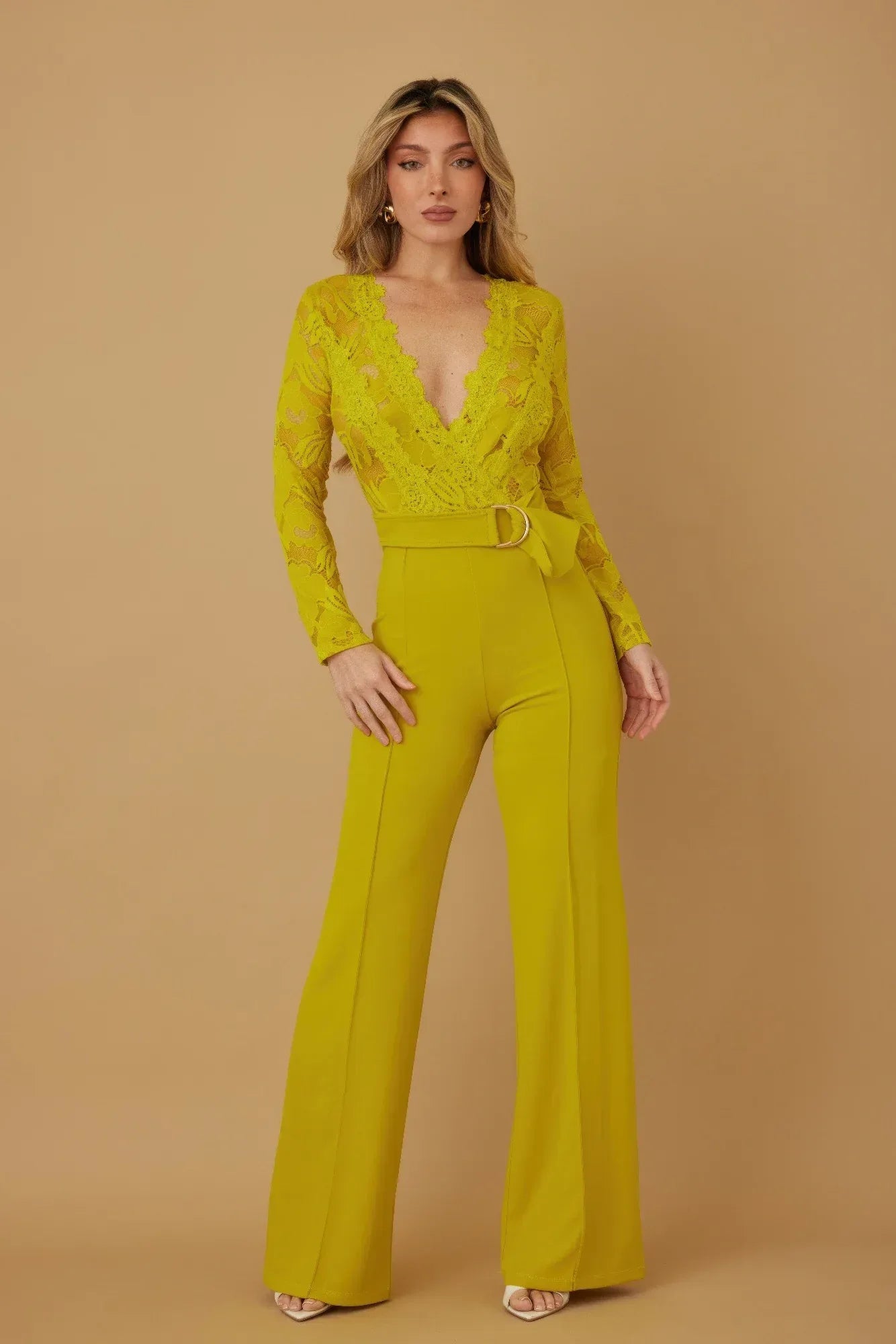 Lace Crochet Long Sleeve Jumpsuit | Mixtshop LLC