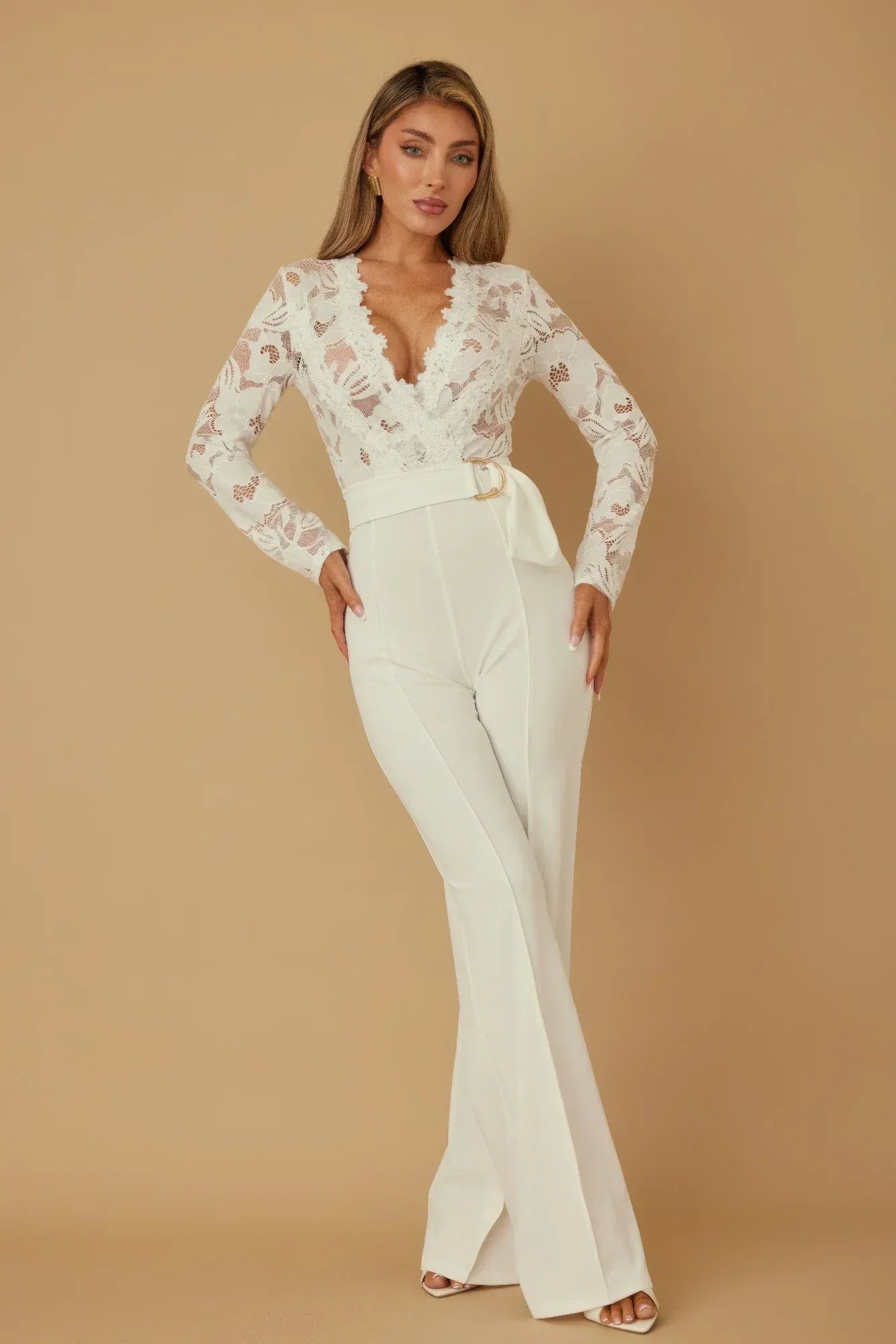 Lace Crochet Long Sleeve Jumpsuit Secondary image