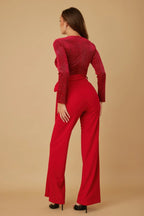 Velvet Top Fashion Jumpsuit | Mixtshop LLC