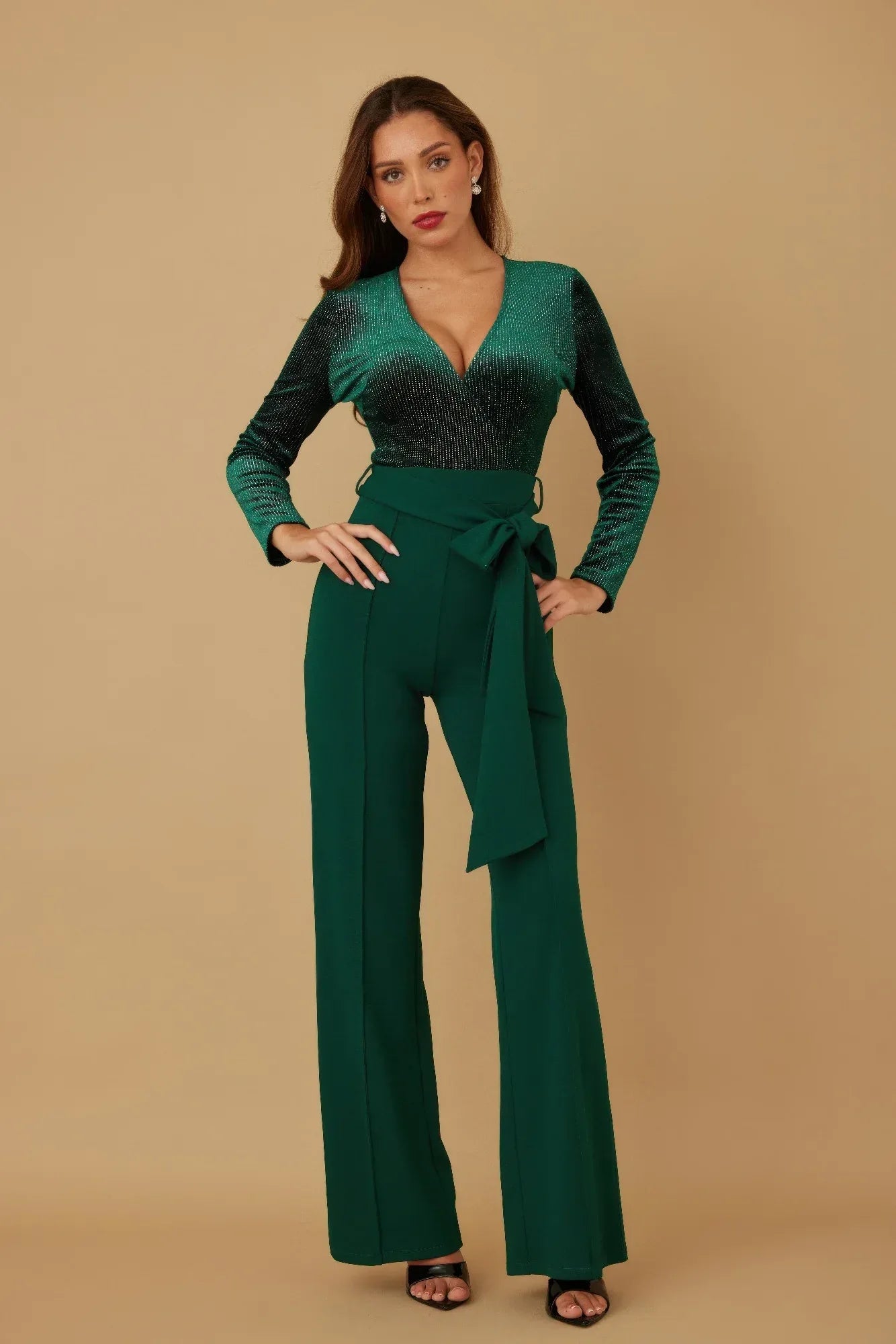Velvet Top Fashion Jumpsuit | Mixtshop LLC