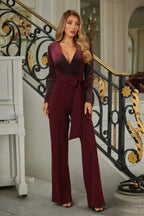 Velvet Top Fashion Jumpsuit | Mixtshop LLC