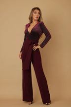 Velvet Top Fashion Jumpsuit | Mixtshop LLC