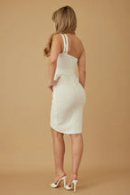 Double Cut Strap Midi Dress | Mixtshop LLC