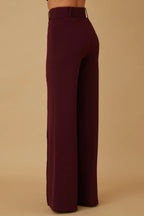 High Waist Pants With Buckle Belt | Mixtshop LLC