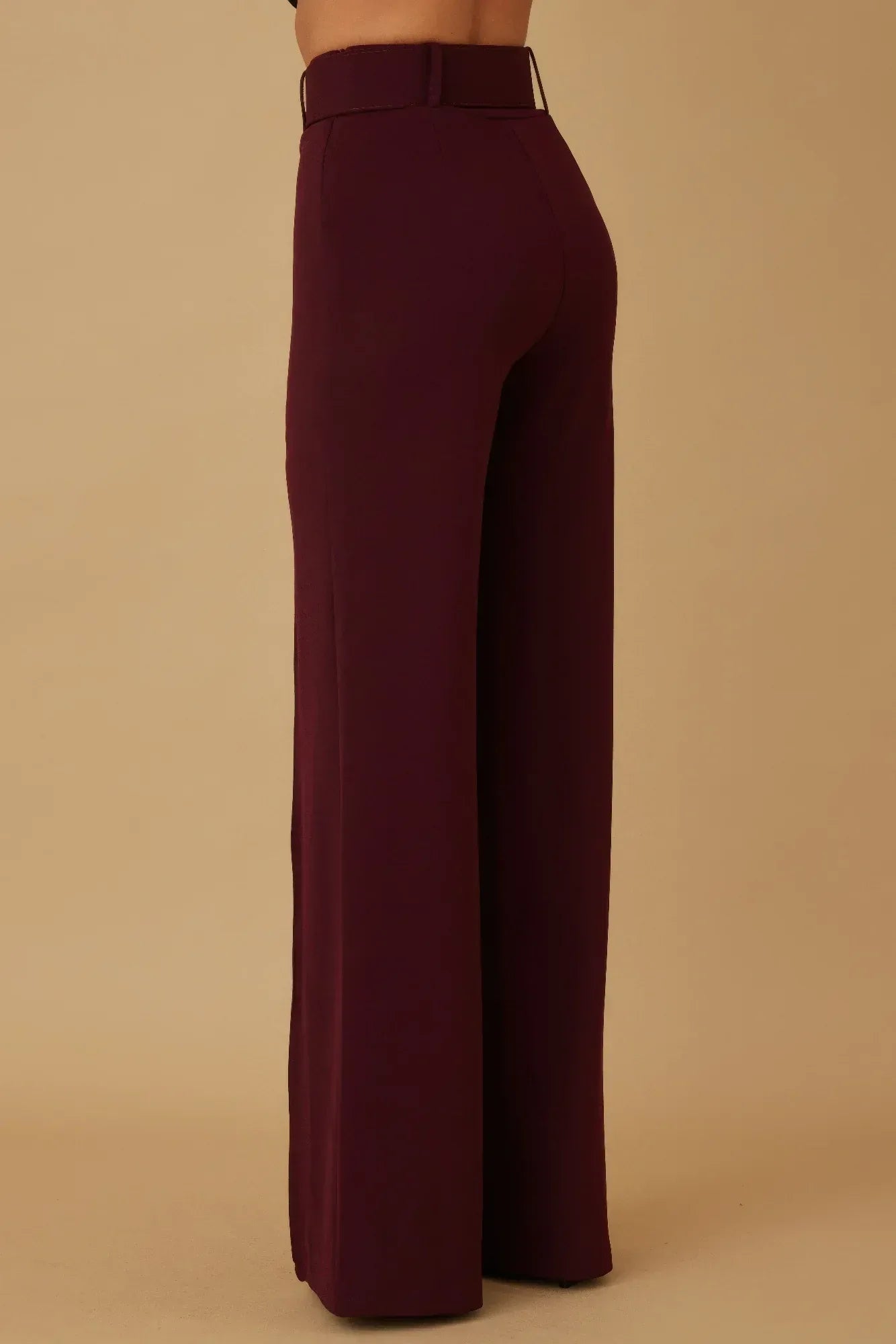 High Waist Pants With Buckle Belt | Mixtshop LLC
