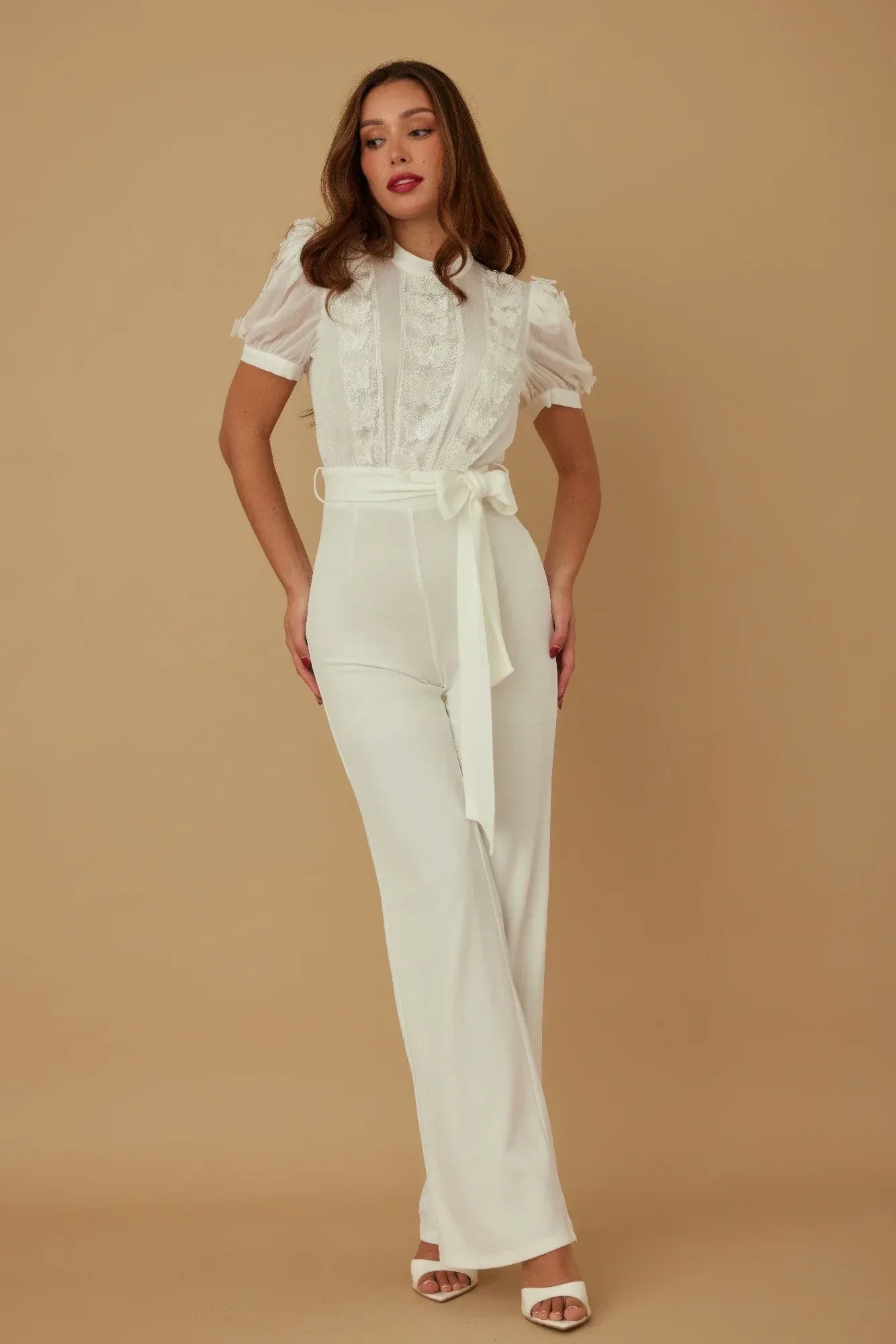 Multi Butterfly Sheer Pattern Jumpsuit Secondary image