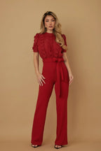 Multi Butterfly Sheer Pattern Jumpsuit | Mixtshop LLC