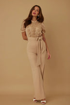 Multi Butterfly Sheer Pattern Jumpsuit | Mixtshop LLC