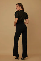 Multi Butterfly Sheer Pattern Jumpsuit | Mixtshop LLC