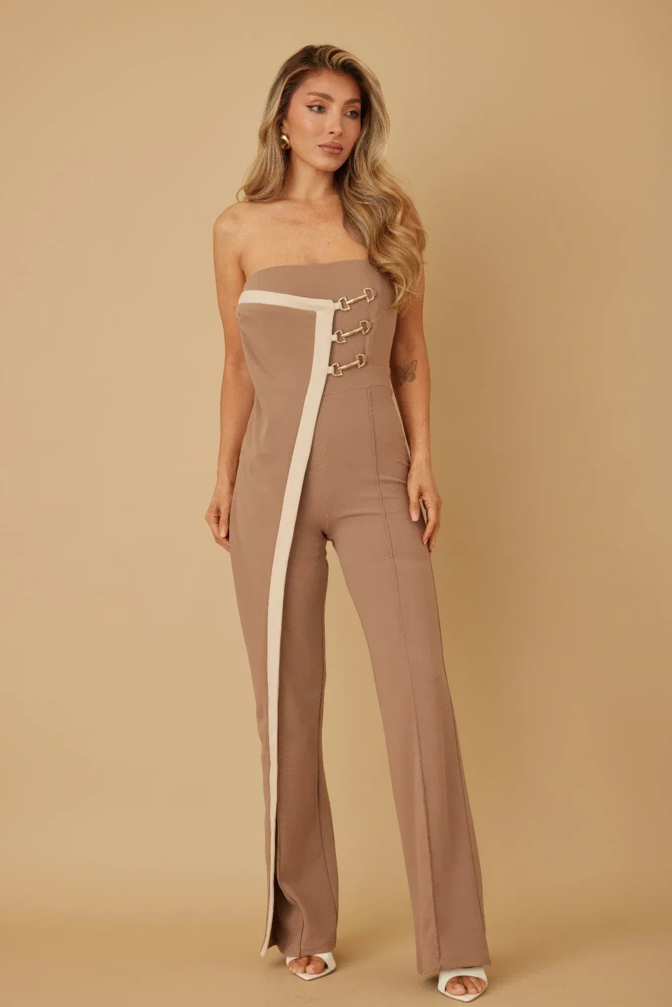 Flap Strapless Chain Jumpsuit | Mixtshop LLC