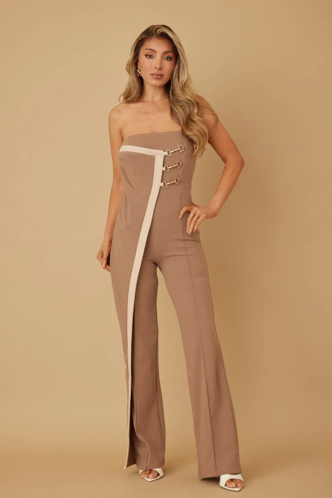 Flap Strapless Chain Jumpsuit | Mixtshop LLC
