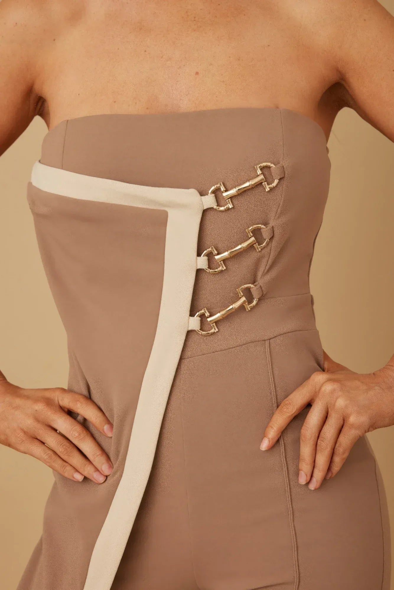 Flap Strapless Chain Jumpsuit | Mixtshop LLC