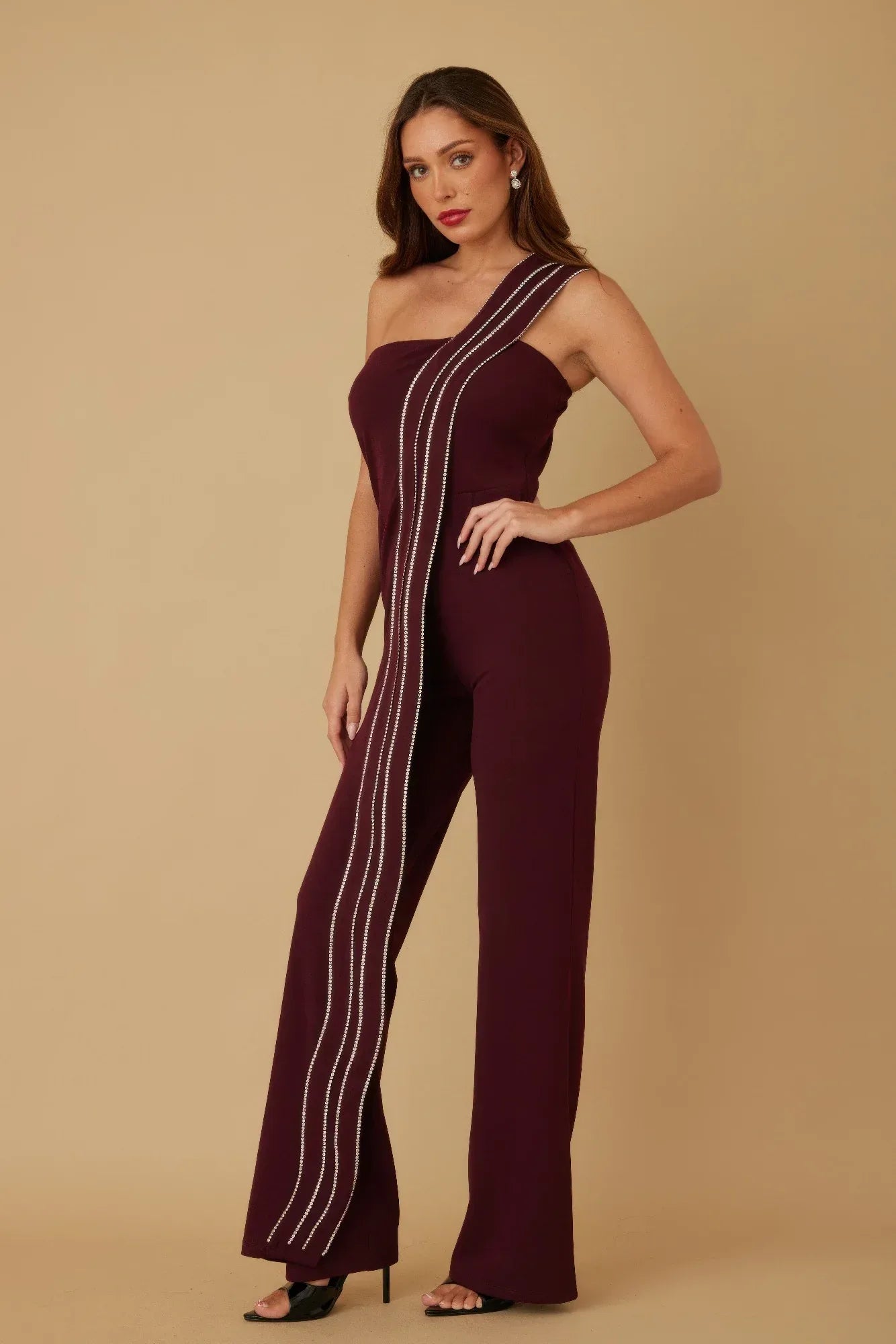 Flap Rhinestone Edge Jumpsuit | Mixtshop LLC