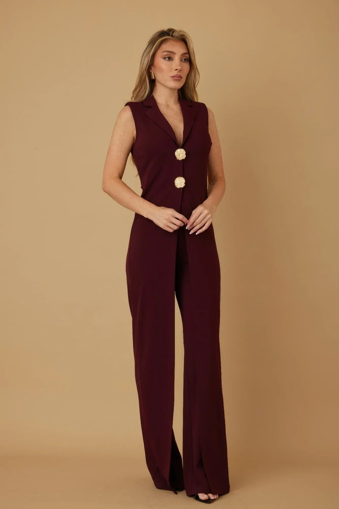 Open Flap With Metal Shank Button Jumpsuit Secondary image