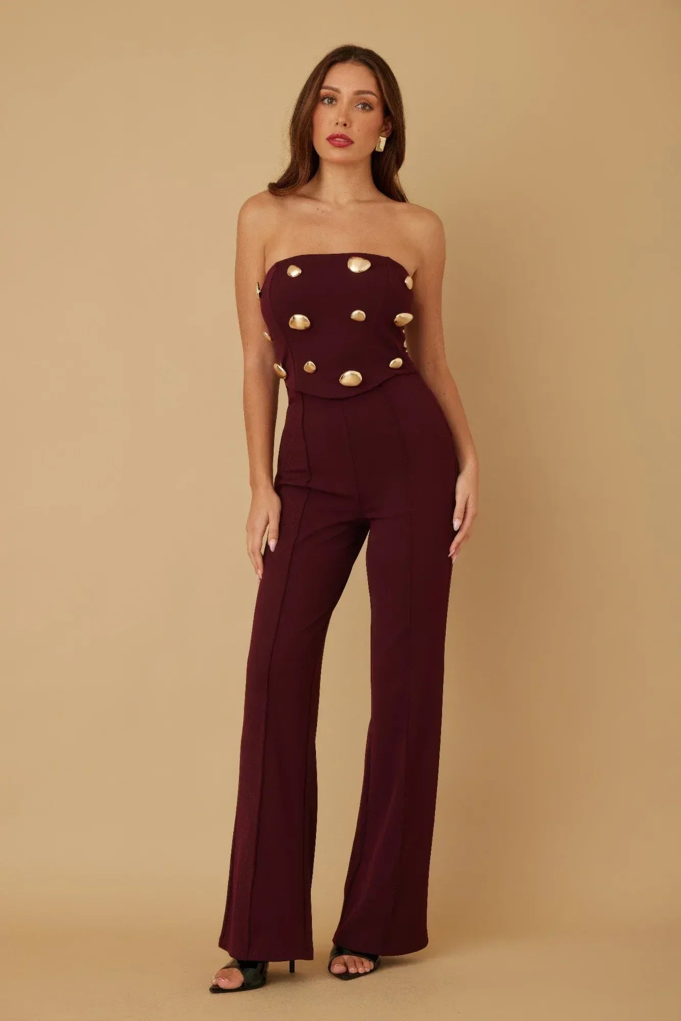 Multi Flat Mirror Stone Jumpsuit | Mixtshop LLC Main image