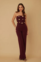 Multi Flat Mirror Stone Jumpsuit | Mixtshop LLC