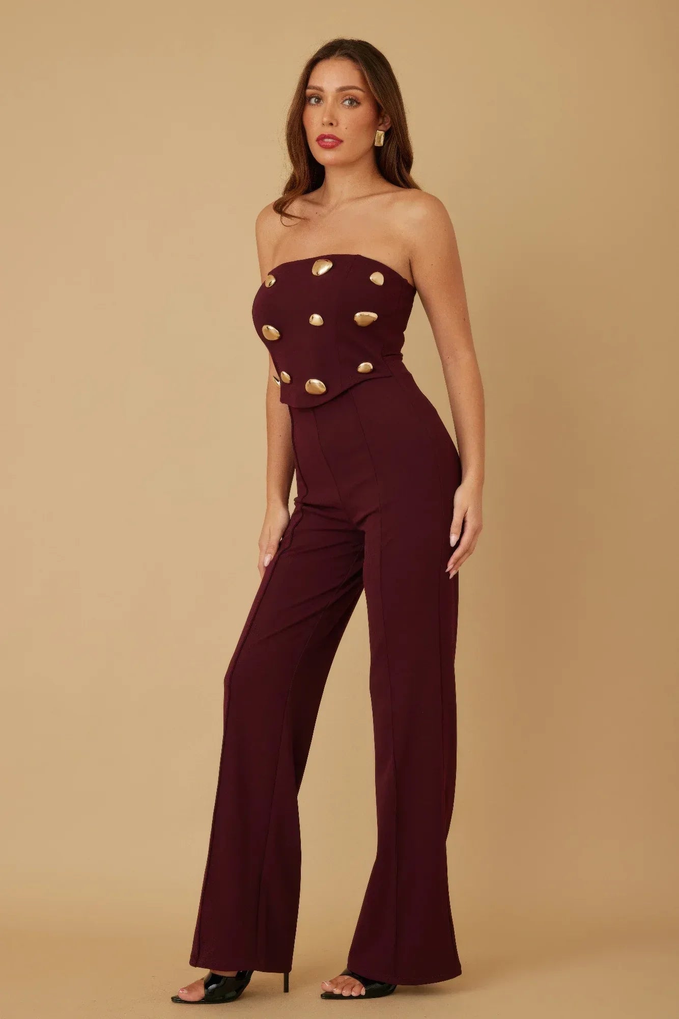 Multi Flat Mirror Stone Jumpsuit | Mixtshop LLC