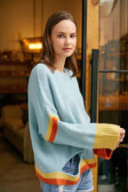 Color Block Sweater With Cut Out | Mixtshop LLC