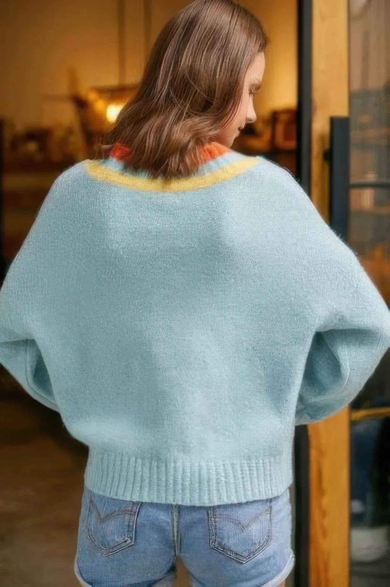 Overlap V Neck Sweater | Mixtshop LLC