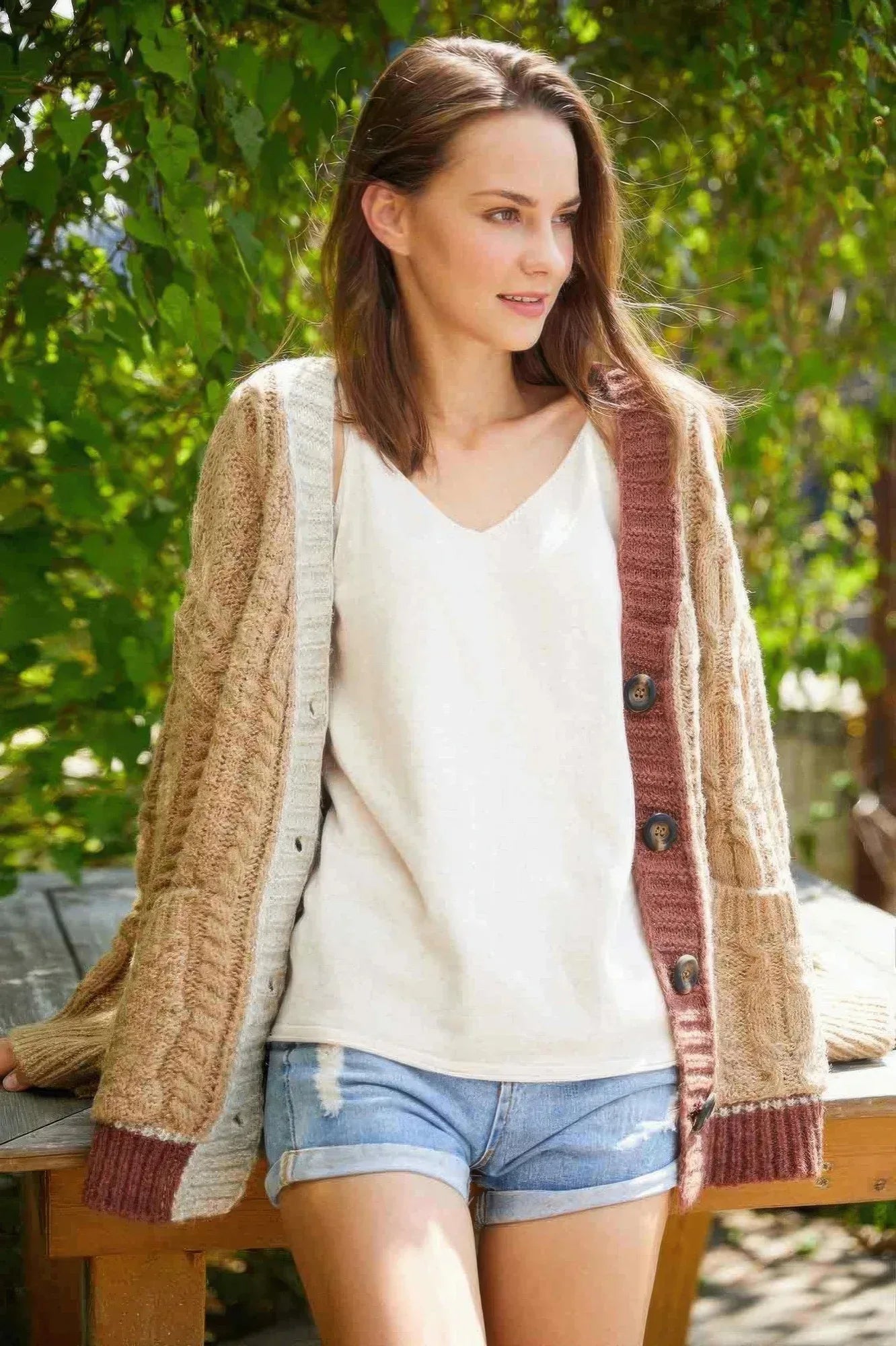 Knit Color Block Cardigan | Mixtshop LLC