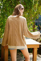 Knit Color Block Cardigan | Mixtshop LLC