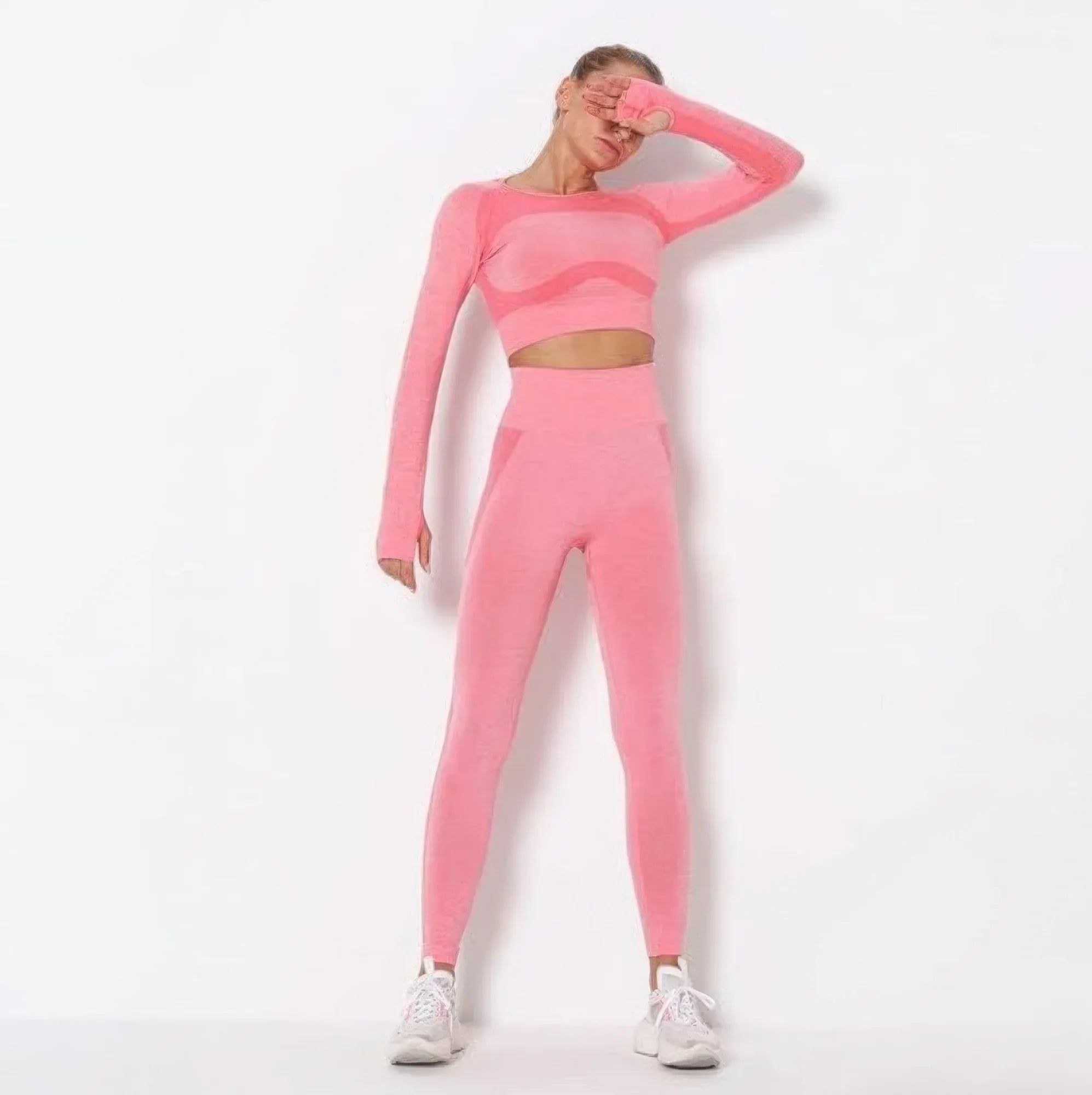 Seamless Long Sleeve Yoga Set | Mixtshop LLC Main image
