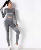 Seamless Long Sleeve Solid Yoga Set | Mixtshop LLC